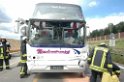 VU Auffahrunfall Reisebus auf LKW A 1 Rich Saarbruecken P26